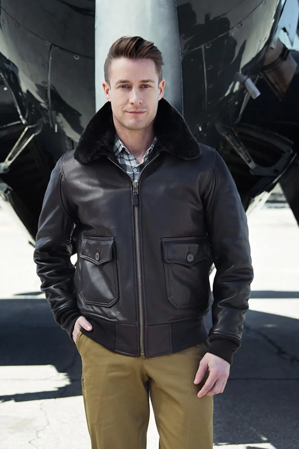 Blouson Homme Cockpit Usa Z201035Mc Brown