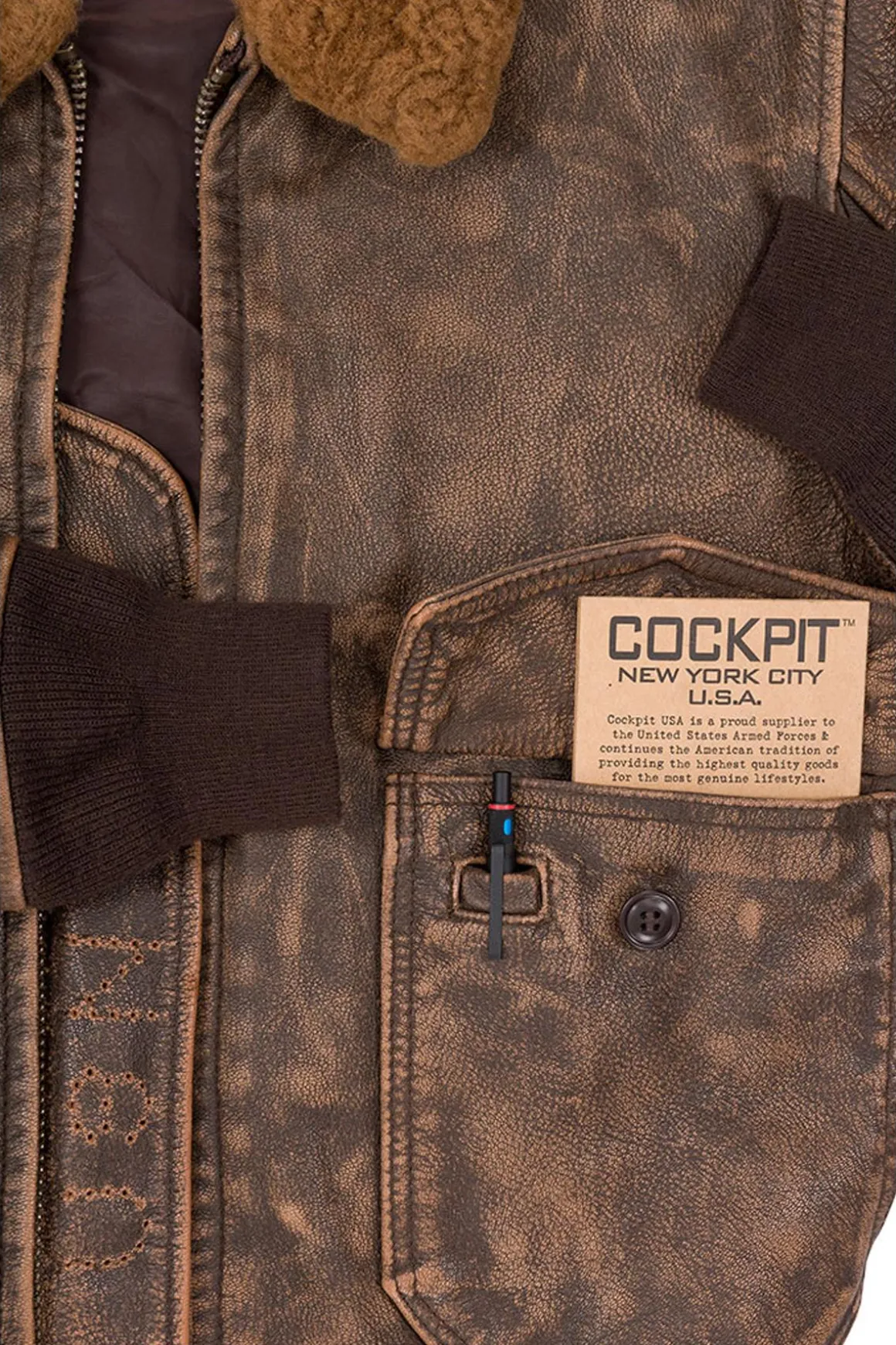 Blouson Homme Cockpit Usa Z21P007 Brown