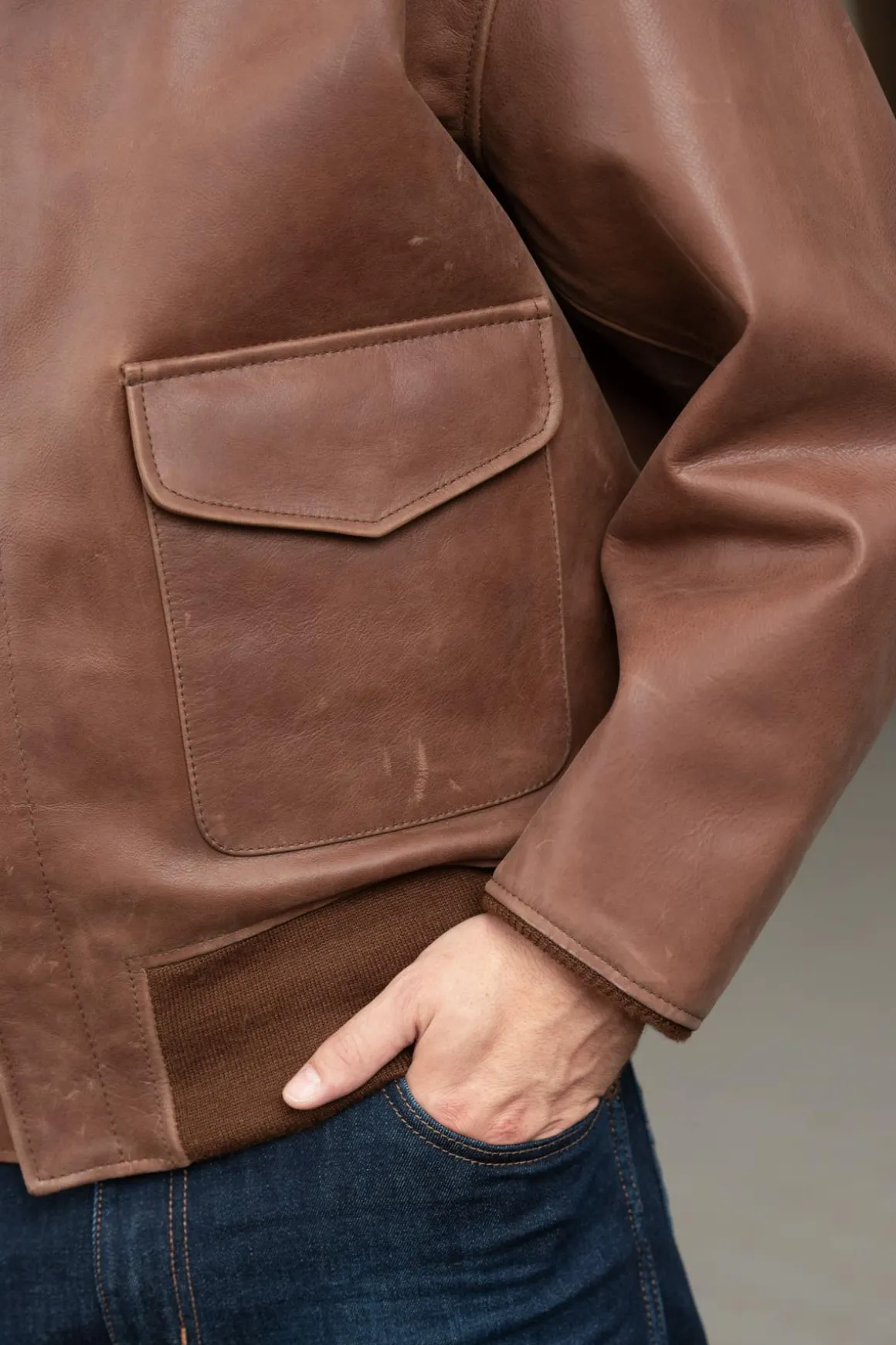 Blouson Homme Cooper Original Russet Antique Cowhide A-2