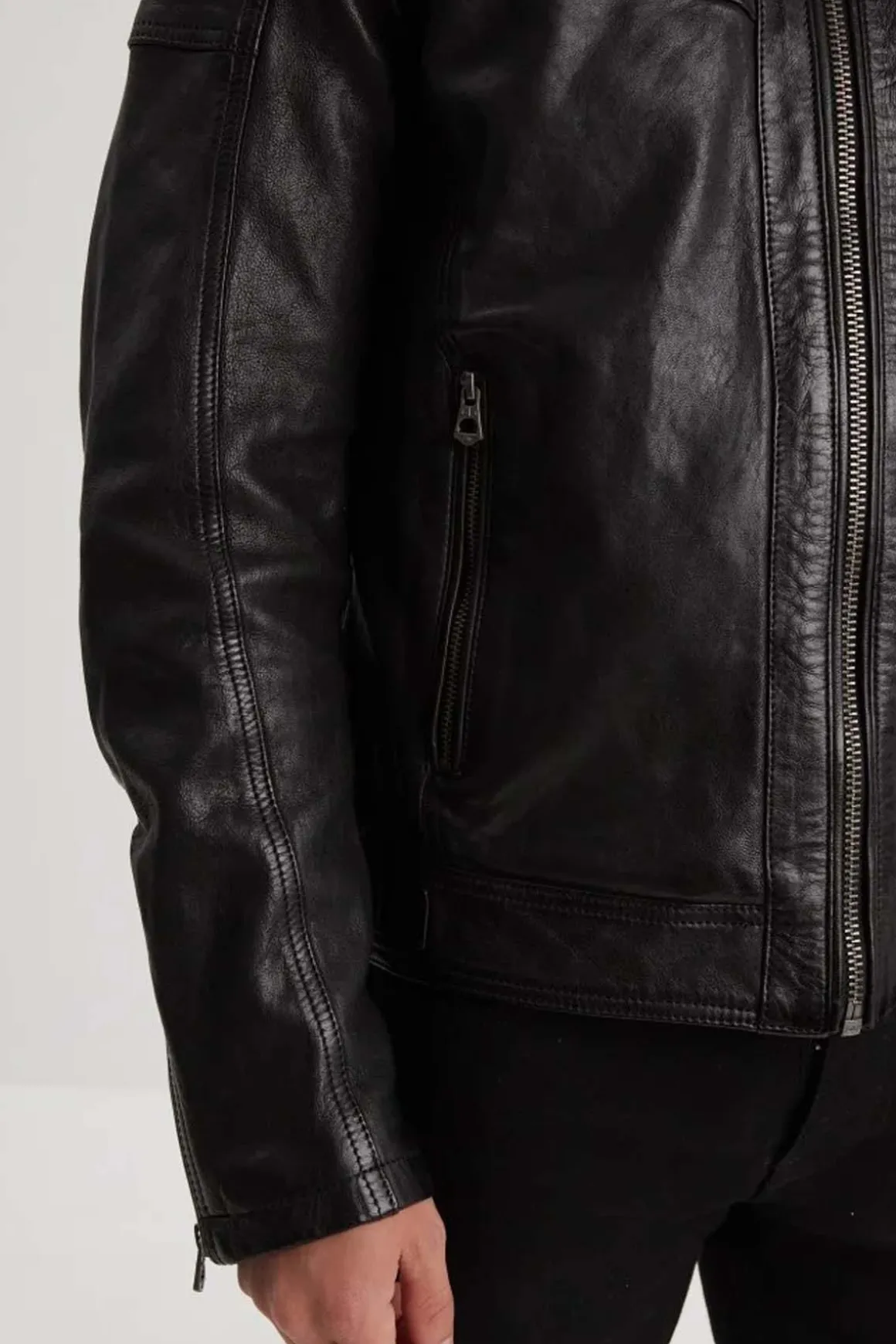 Blouson Homme Daytona Bishop Hood Lamb Paolo Black