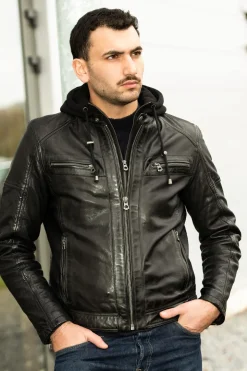Blouson Homme Daytona Bishop Hood Lamb Paolo Black