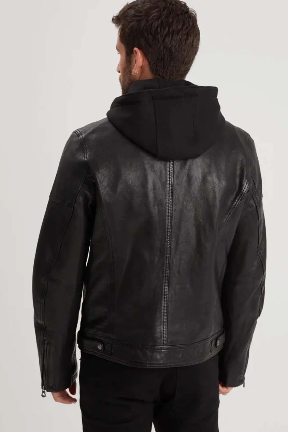 Blouson Homme Daytona Bishop Hood Lamb Paolo Black