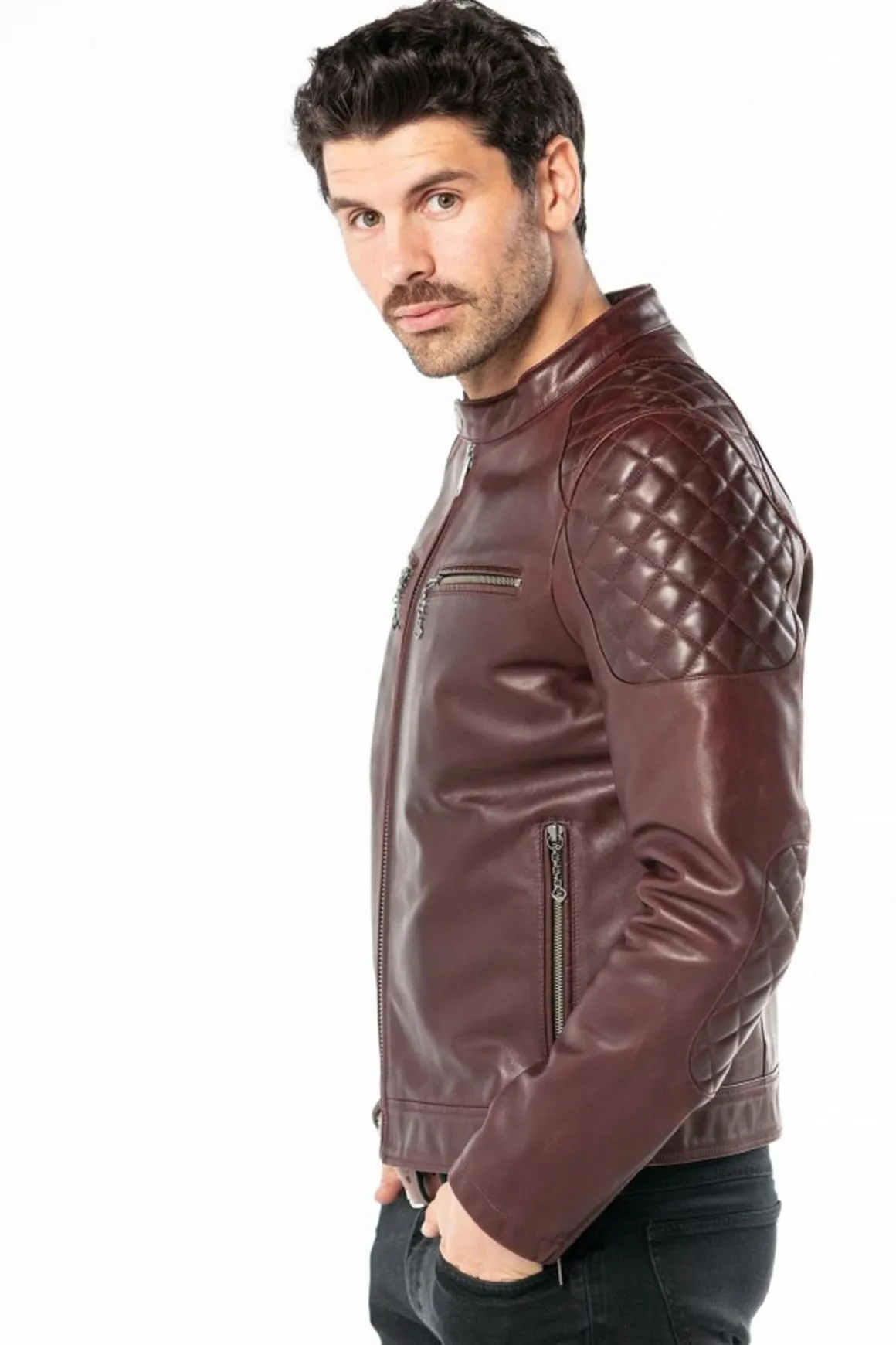 Blouson Homme Daytona Cobalt Cow Semi Veg Bordo