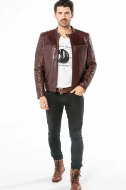 Blouson Homme Daytona Cobalt Cow Semi Veg Bordo