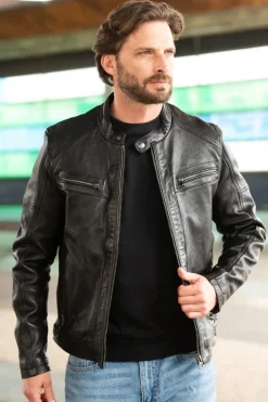 Blouson Homme Daytona Collins Lamb Paolo Black