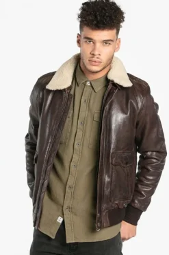 Blouson Homme Daytona Corsair Fur Sheep Petrol Brown