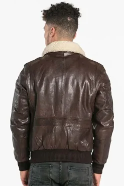Blouson Homme Daytona Corsair Fur Sheep Petrol Brown