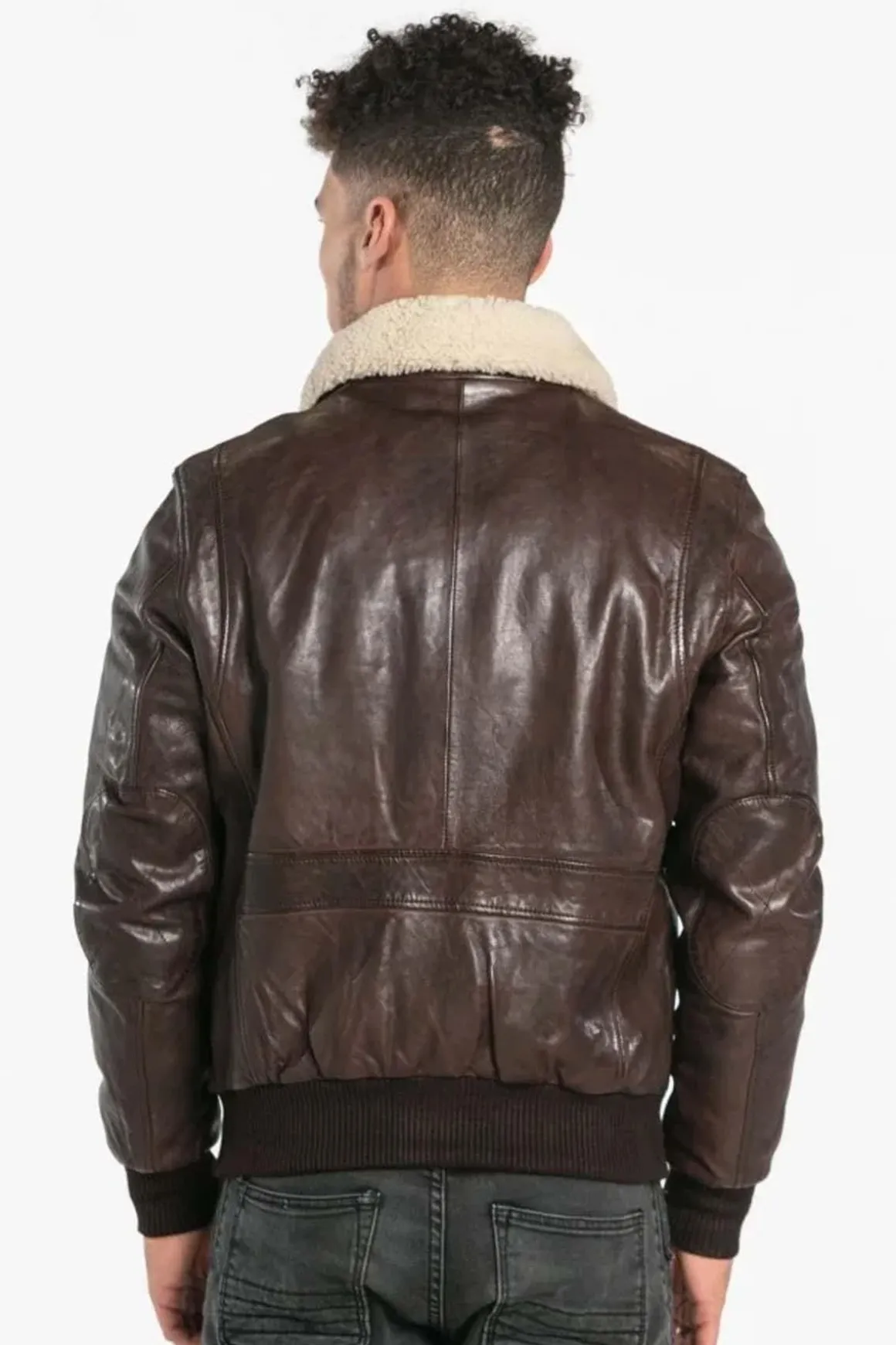 Blouson Homme Daytona Corsair Fur Sheep Petrol Brown