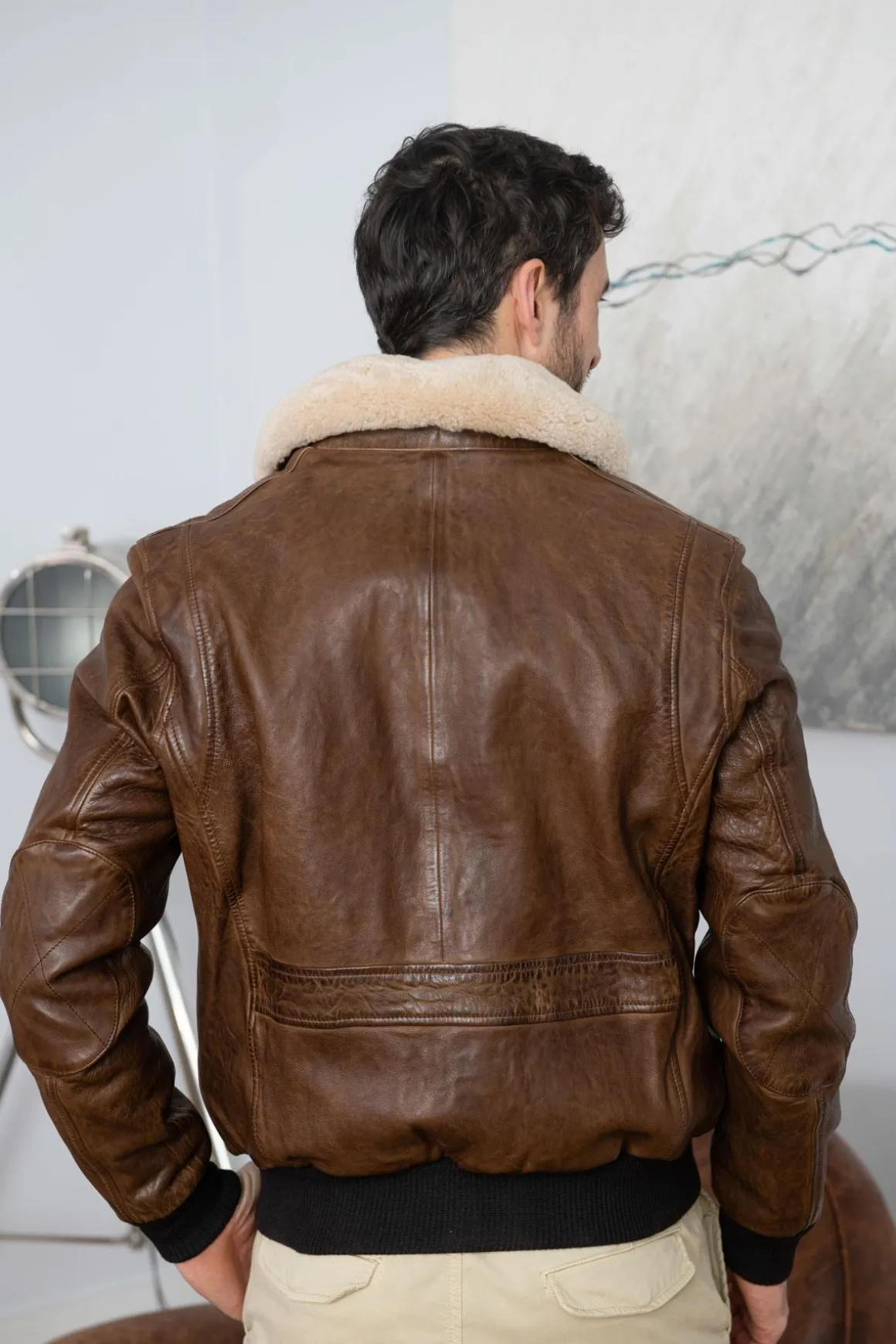 Blouson Homme Daytona Corsair Fur Sheep Petrol Bison