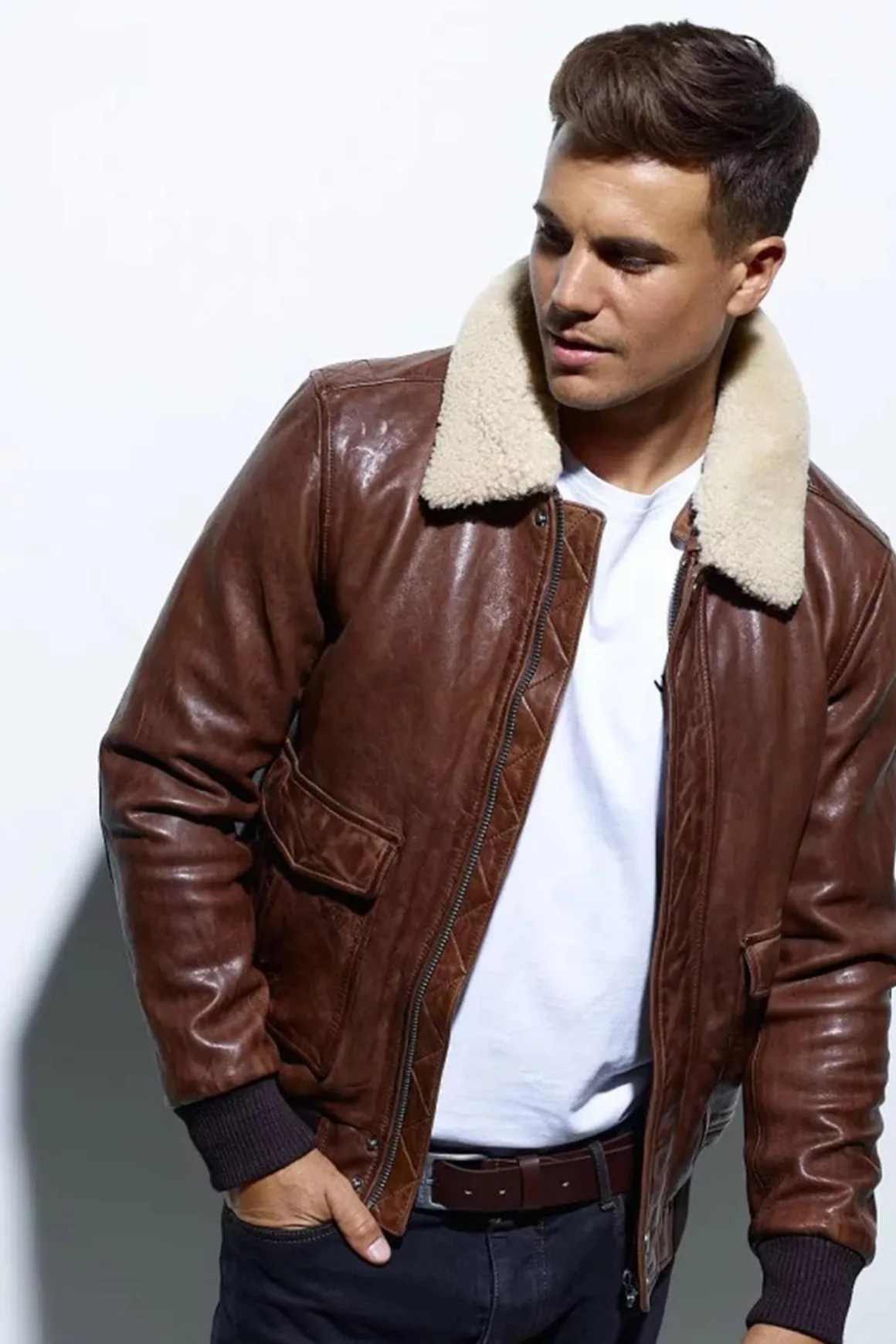 Blouson Homme Daytona Corsair Fur Sheep Petrol Bison