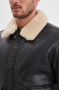 Blouson Homme Daytona Corsair Fur Sheep Petrol Black