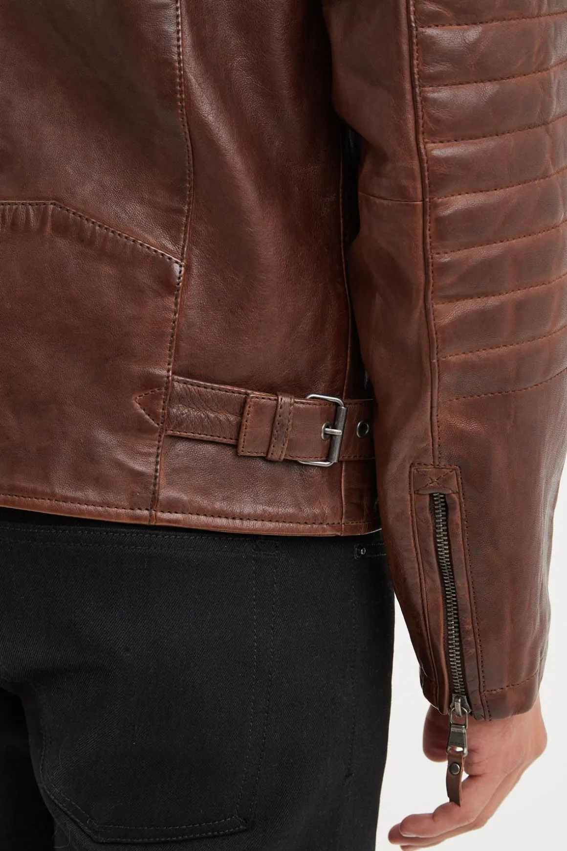 Blouson Homme Daytona Cruces Lamb Paolo Dark Cognac