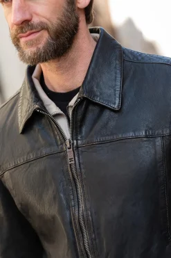 Blouson Homme Daytona Decatur Lamb Antic Black