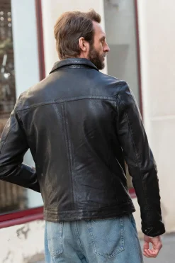 Blouson Homme Daytona Decatur Lamb Antic Black