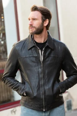 Blouson Homme Daytona Decatur Lamb Antic Black