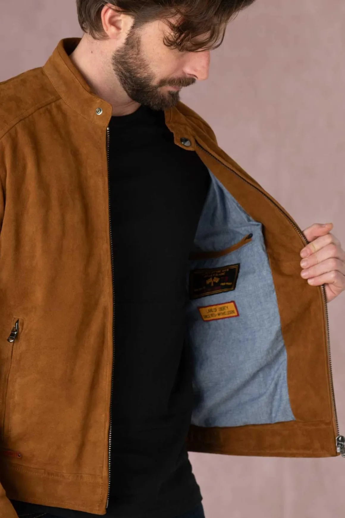 Blouson Homme Daytona Delf Goat Suede Cognac