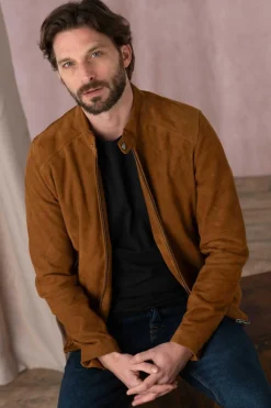 Blouson Homme Daytona Delf Goat Suede Cognac