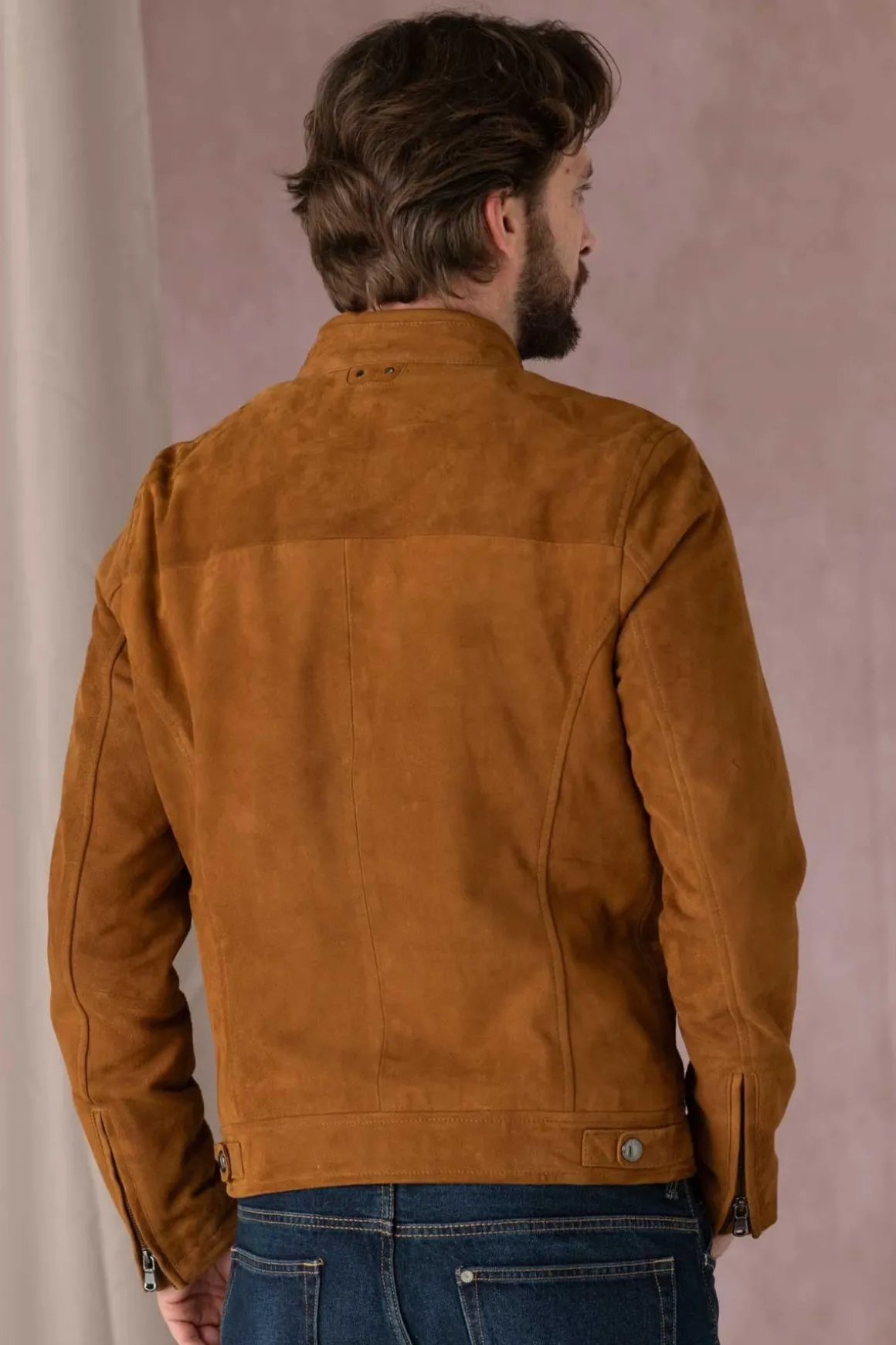 Blouson Homme Daytona Delf Goat Suede Cognac