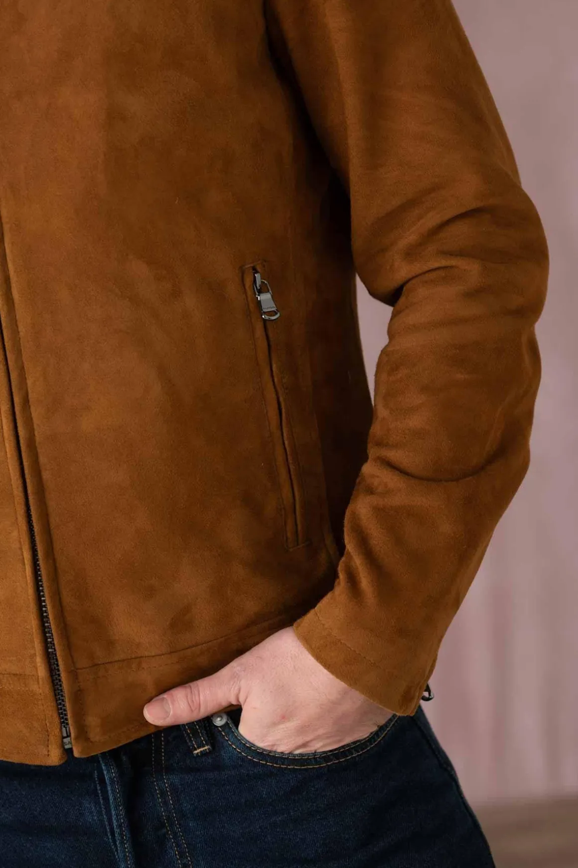 Blouson Homme Daytona Delf Goat Suede Cognac