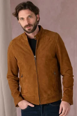 Blouson Homme Daytona Delf Goat Suede Cognac