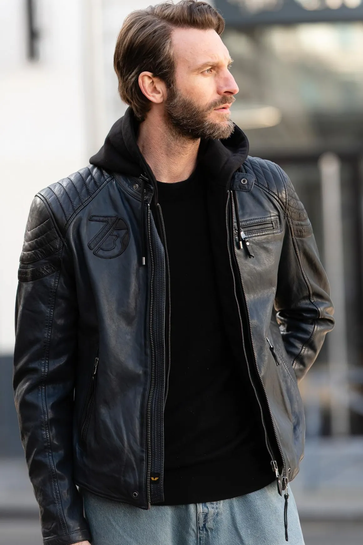 Blouson Homme Daytona Dodds Hood Lamb Vita Navy Blue