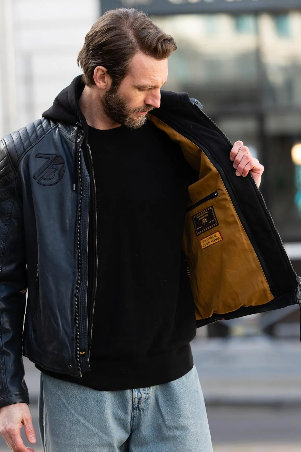 Blouson Homme Daytona Dodds Hood Lamb Vita Navy Blue