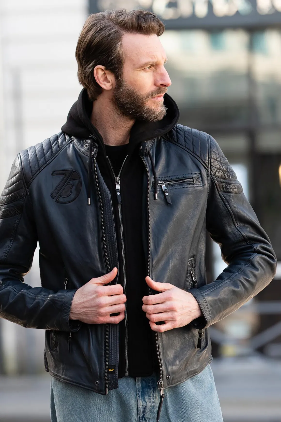 Blouson Homme Daytona Dodds Hood Lamb Vita Navy Blue