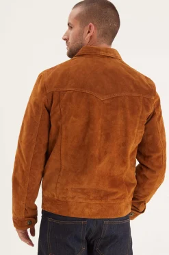 Blouson Homme Daytona Douglas Buffalo Suede Jacket Cognac
