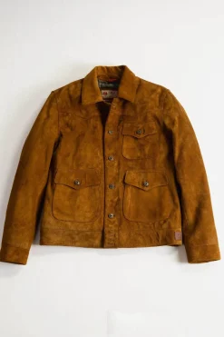 Blouson Homme Daytona Douglas Buffalo Suede Jacket Cognac