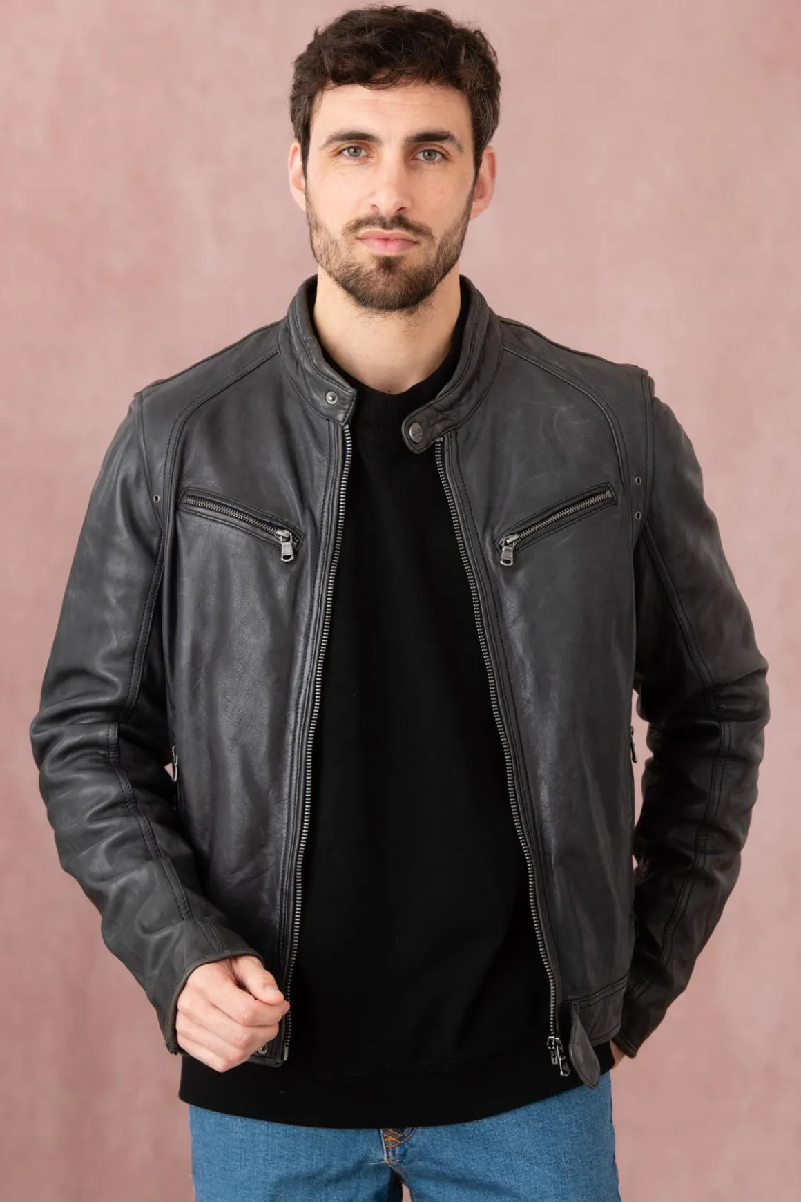 Blouson Homme Daytona Dustin Sheep Tiger Midnight Blue
