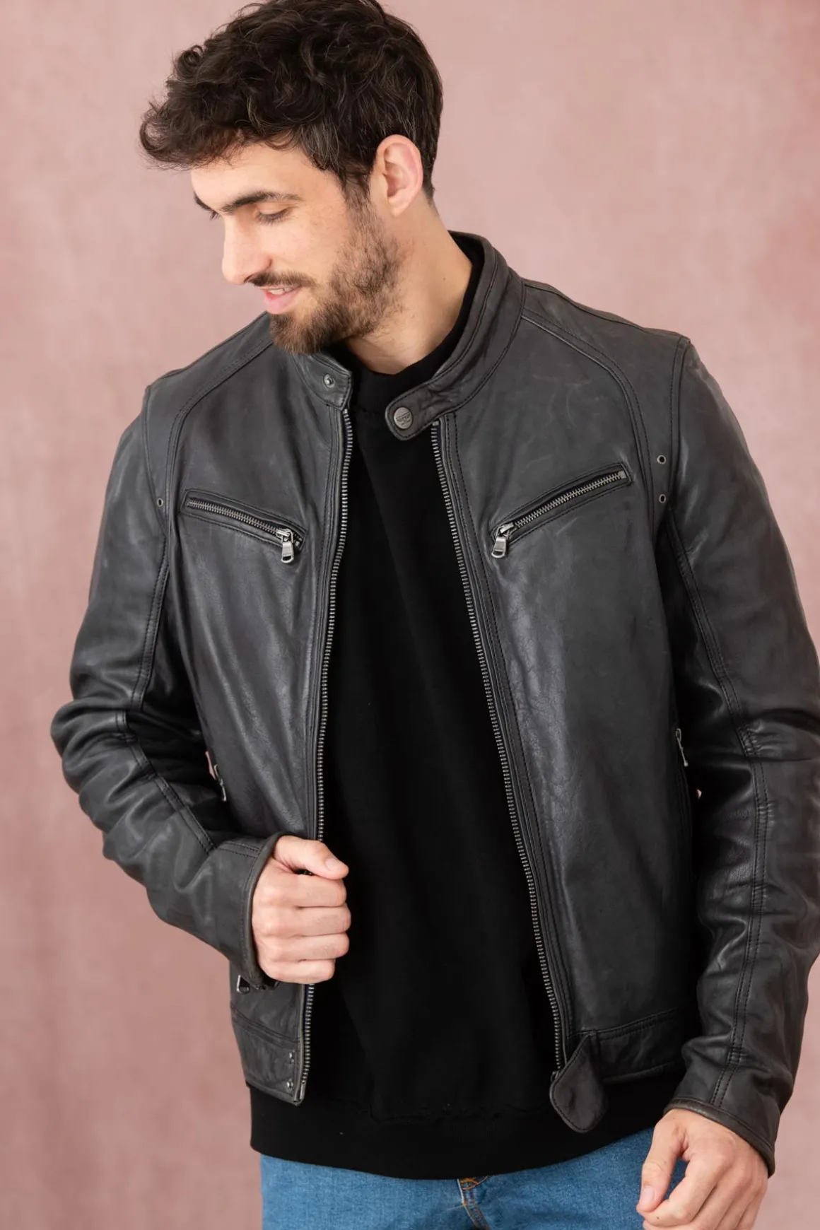 Blouson Homme Daytona Dustin Sheep Tiger Midnight Blue