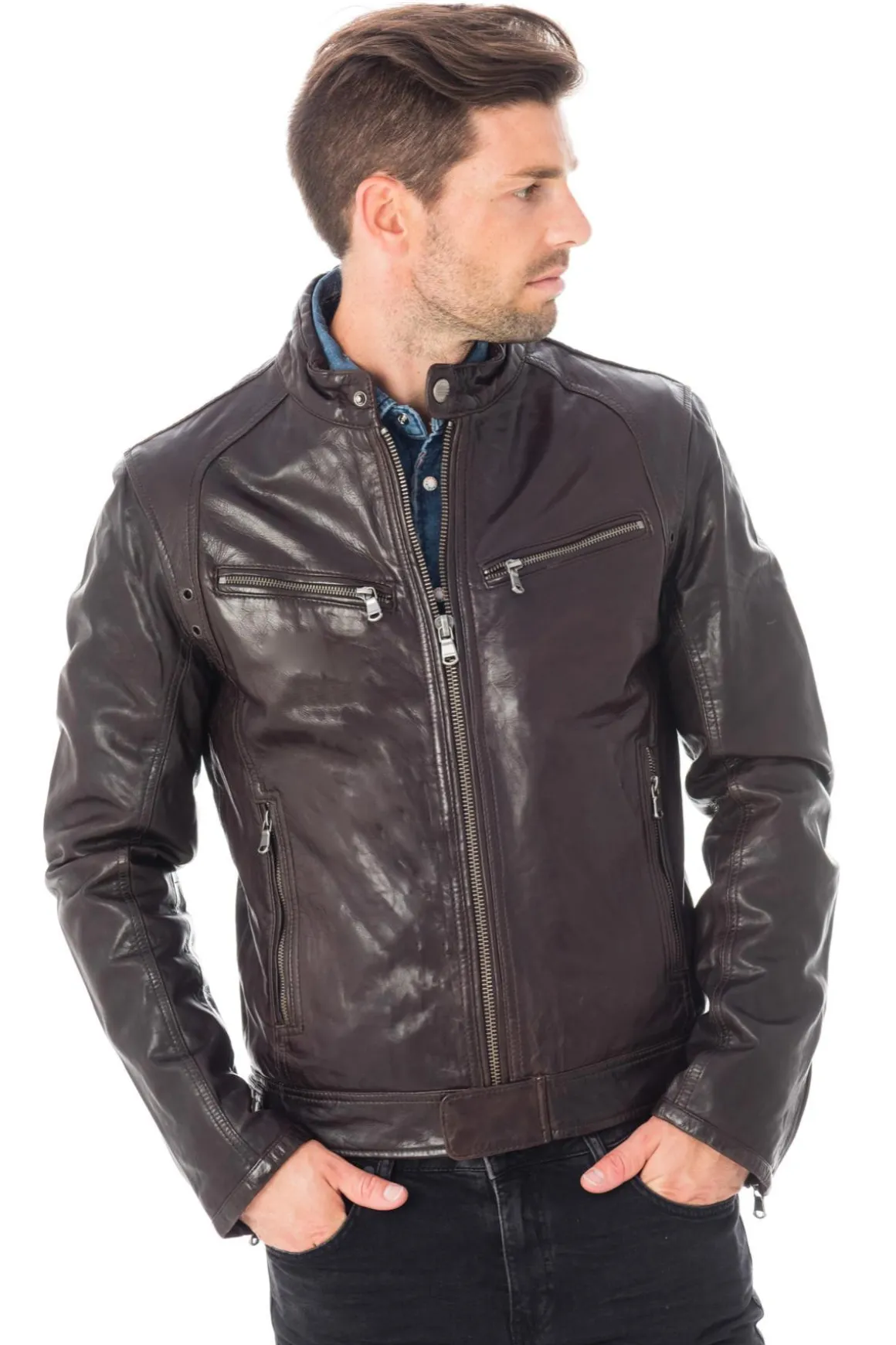 Blouson Homme Daytona Dustin Sheep Tiger Redish Brown