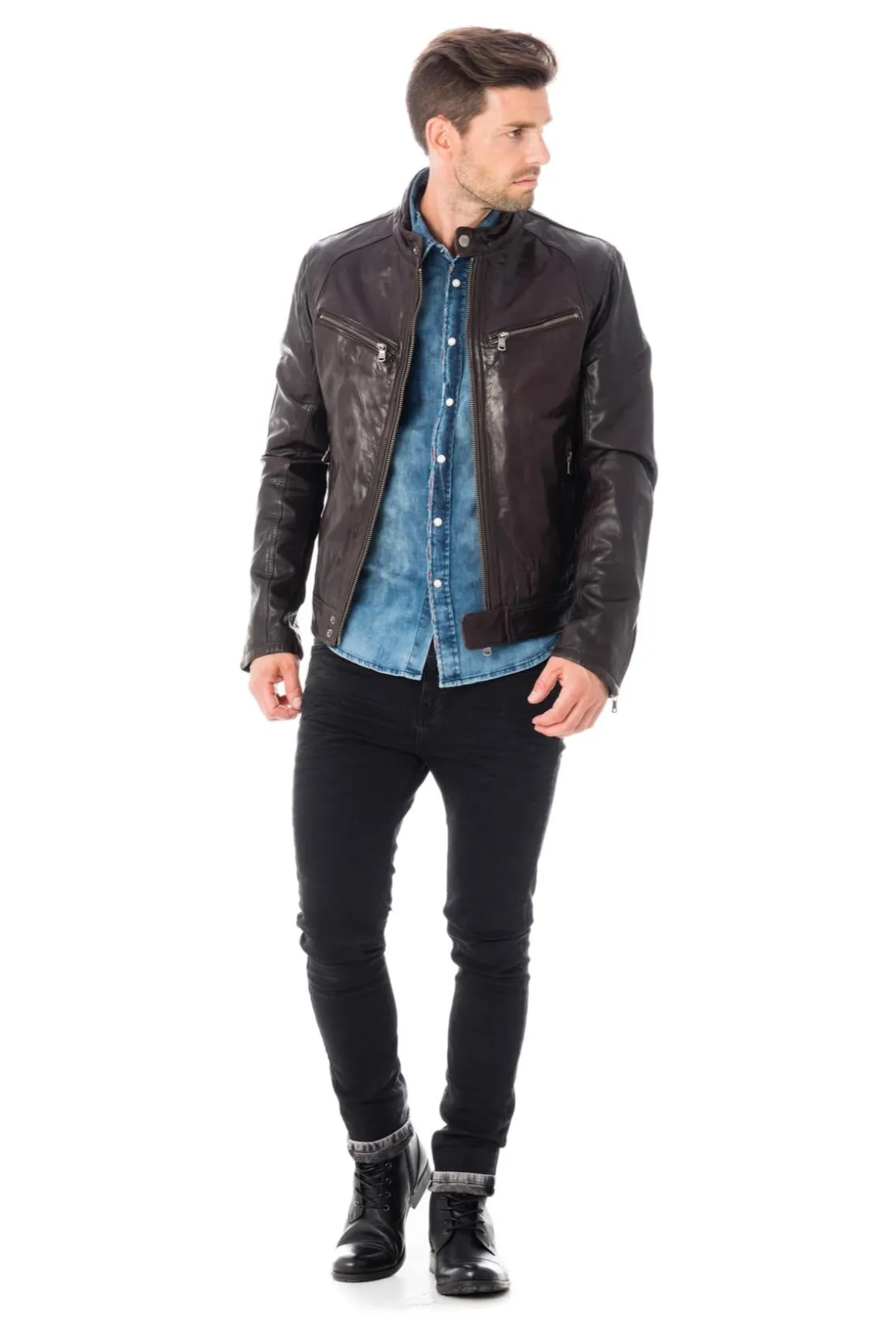 Blouson Homme Daytona Dustin Sheep Tiger Redish Brown
