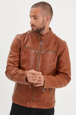 Blouson Homme Daytona Dustin Sheep Tiger Cognac