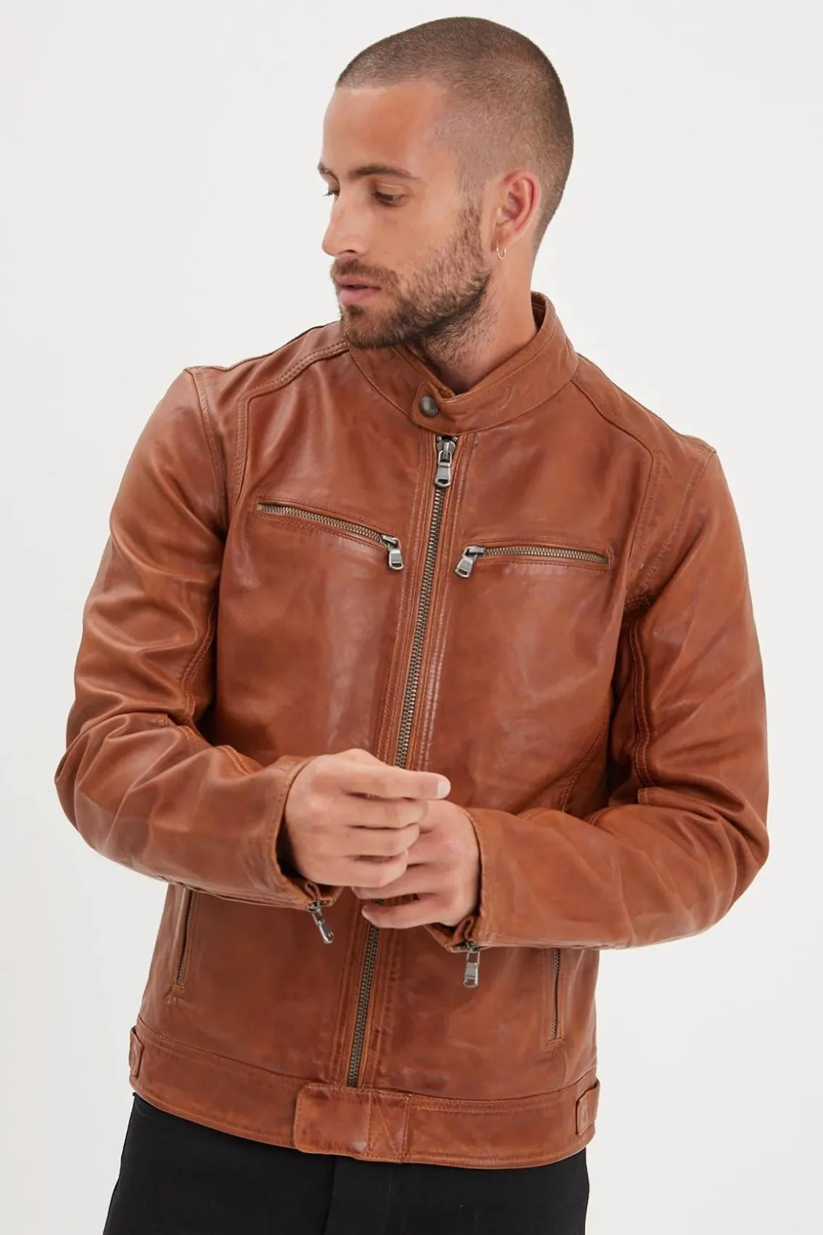 Blouson Homme Daytona Dustin Sheep Tiger Cognac