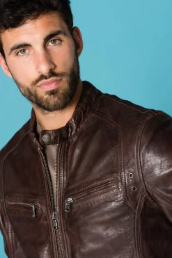 Blouson Homme Daytona Dustin Sheep Tiger Wine Brown