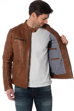 Blouson Homme Daytona Emerson Lamb Castel Dark Cognac