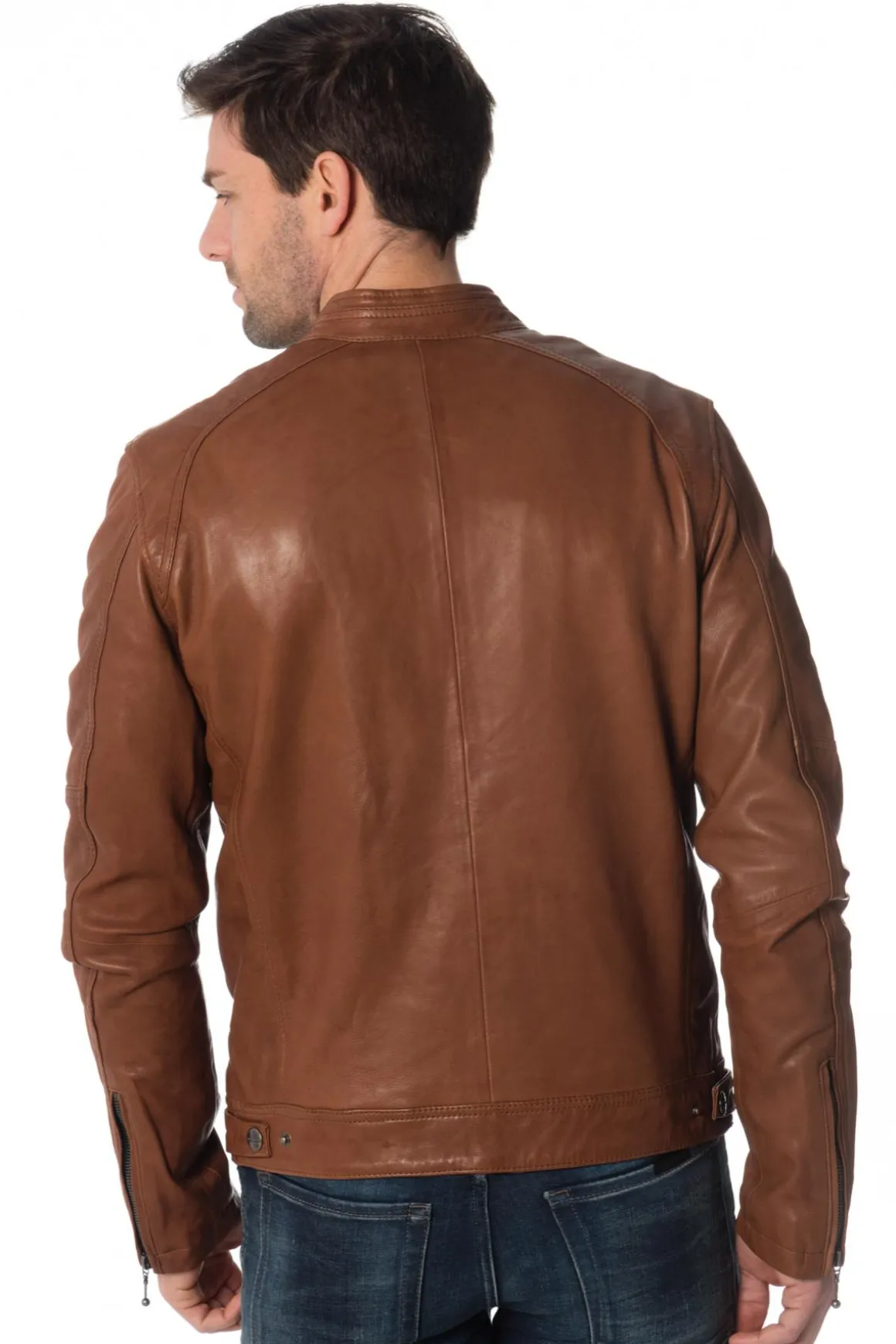 Blouson Homme Daytona Emerson Lamb Castel Dark Cognac