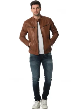 Blouson Homme Daytona Emerson Lamb Castel Dark Cognac