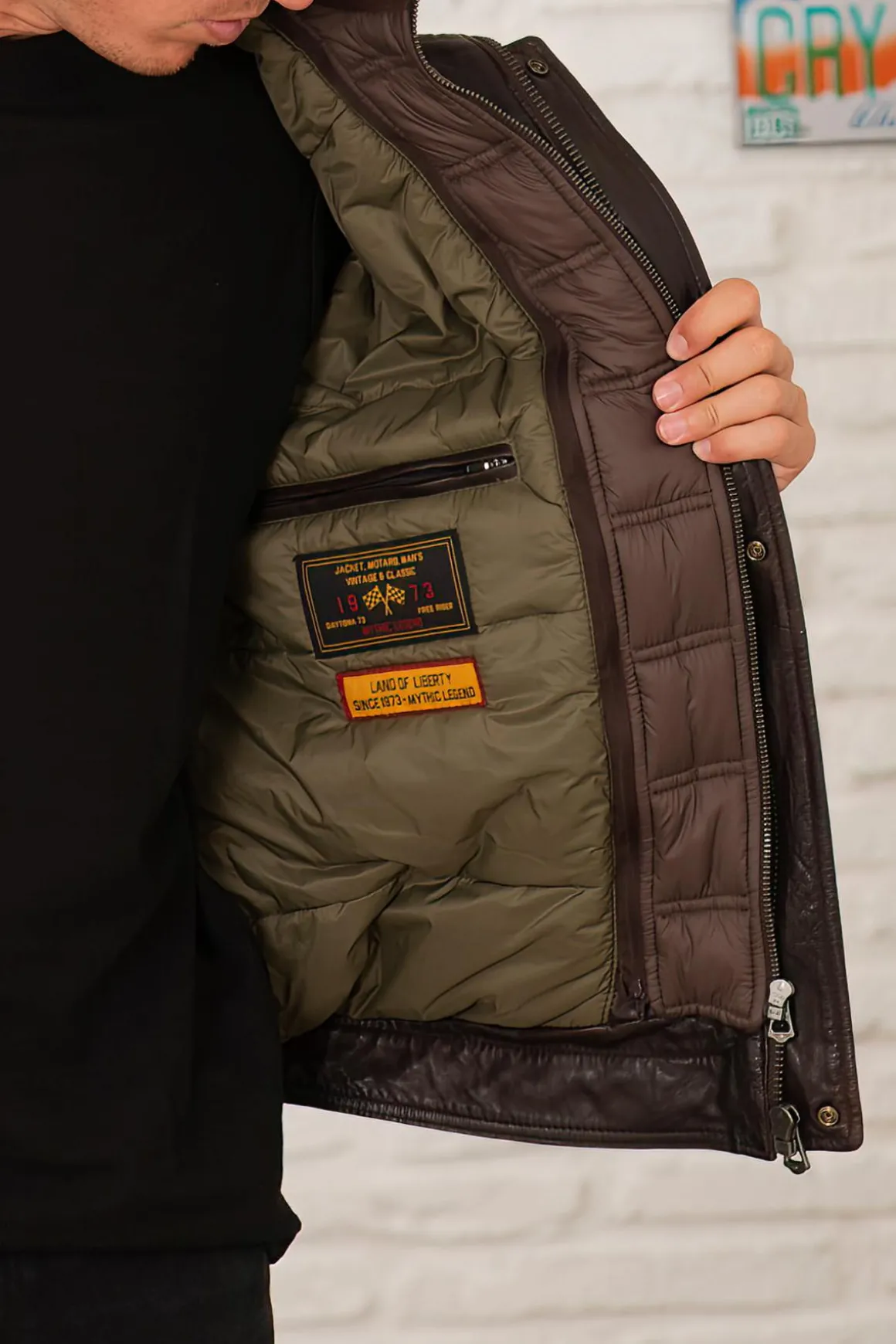 Blouson Homme Daytona Falconero Ic Lamb Zenith Brown
