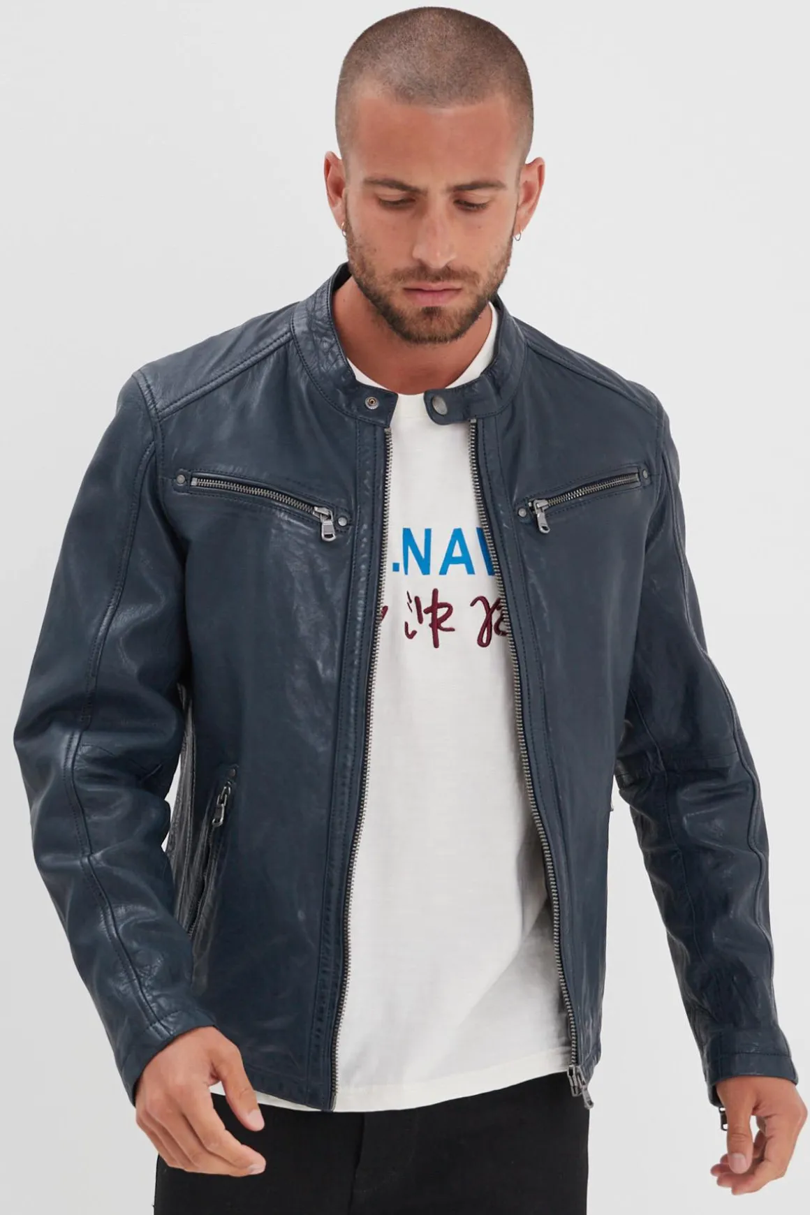 Blouson Homme Daytona Gafino Lamb Vita Navy Blue