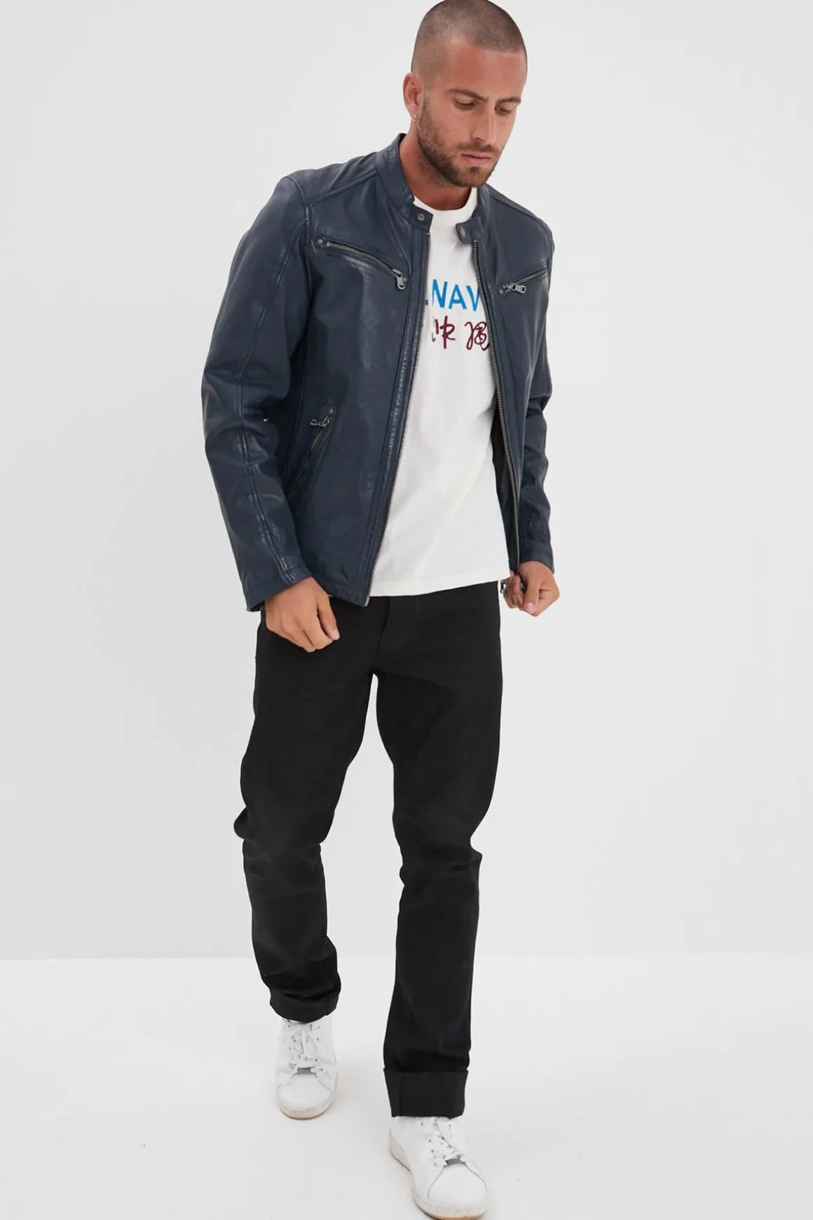 Blouson Homme Daytona Gafino Lamb Vita Navy Blue