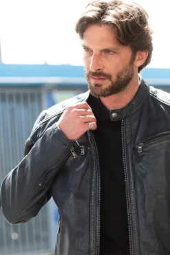 Blouson Homme Daytona Gafino Lamb Vita Navy Blue