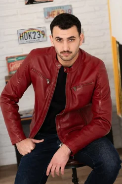 Blouson Homme Daytona Gafino Lamb Vita Red Chili