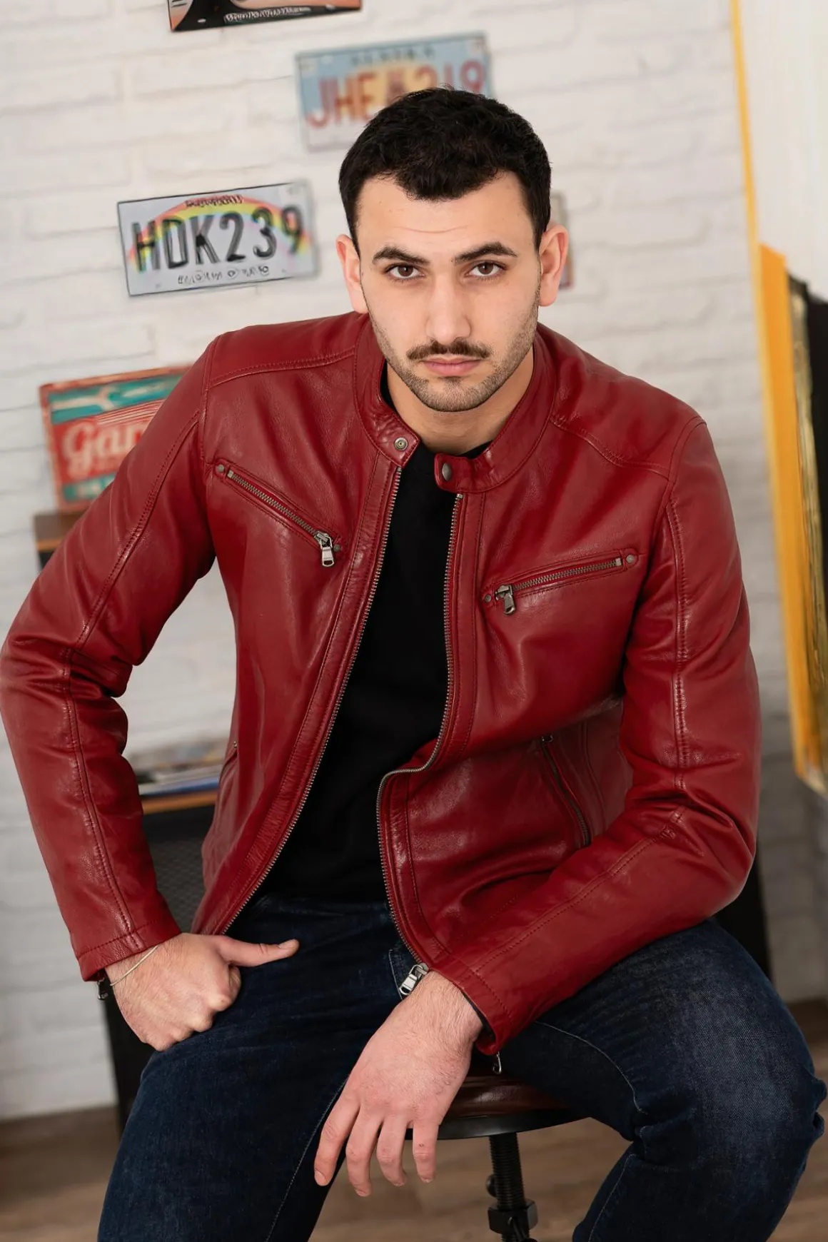 Blouson Homme Daytona Gafino Lamb Vita Red Chili