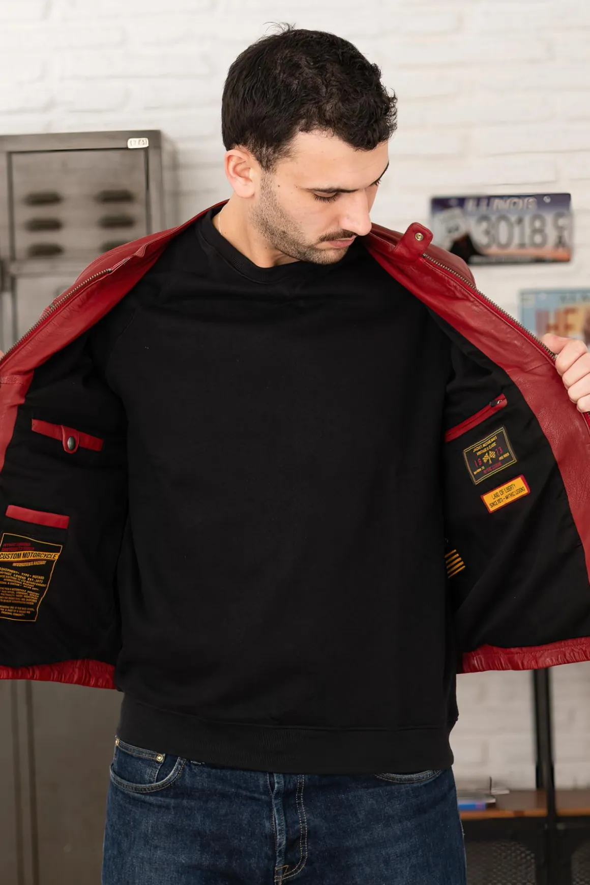 Blouson Homme Daytona Gafino Lamb Vita Red Chili