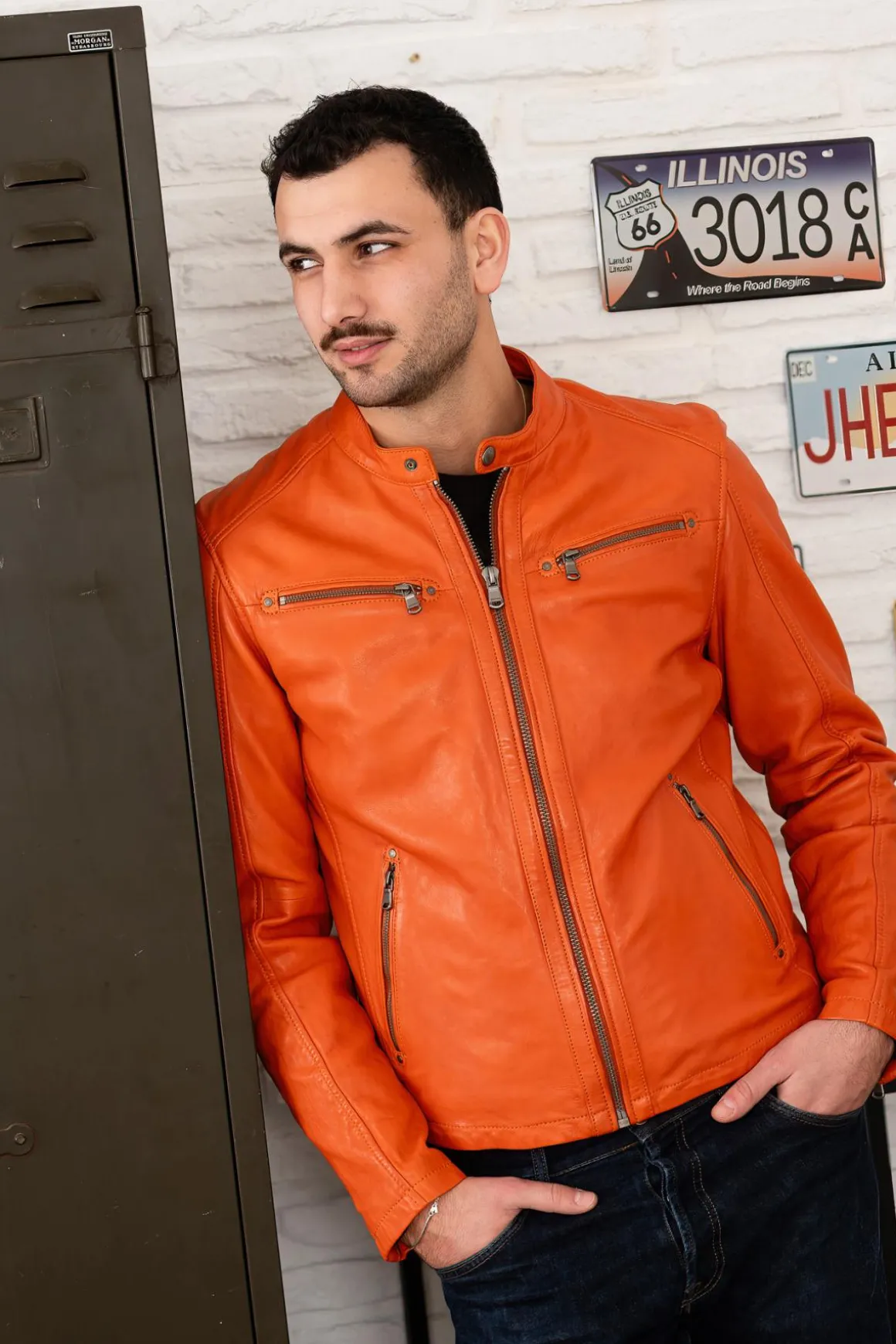 Blouson Homme Daytona Gafino Lamb Vita Orange