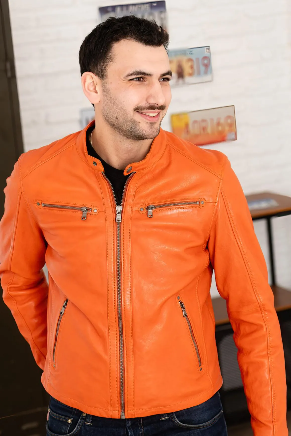 Blouson Homme Daytona Gafino Lamb Vita Orange