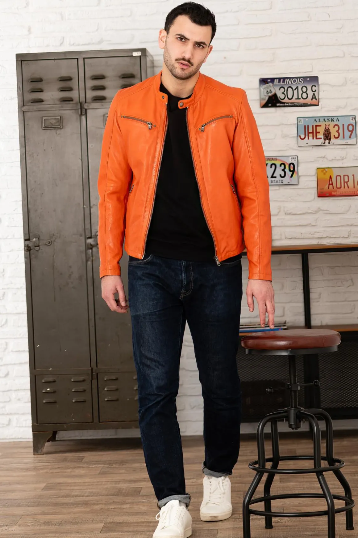 Blouson Homme Daytona Gafino Lamb Vita Orange