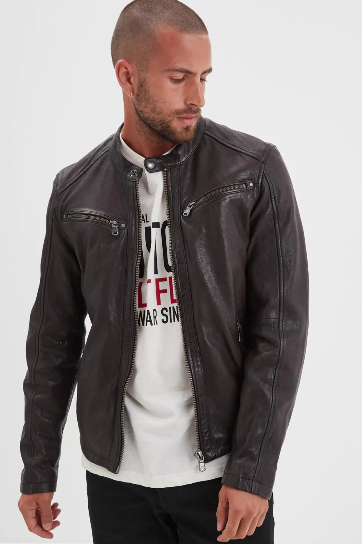 Blouson Homme Daytona Gafino Lamb Vita R Brown